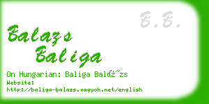 balazs baliga business card